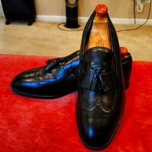 Johnston and Murphy Aristocraft Black Leather Size 9.5E Slip On Dress Shoes